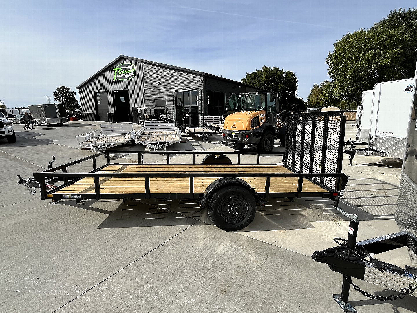 New NEW 2025 H&H 82"x14' Flatbed RailSide Utility with Stand Up gate