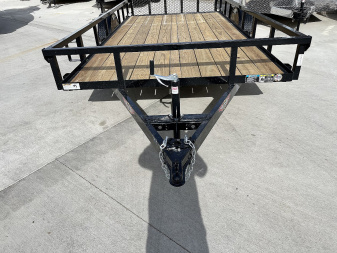 New NEW 2025 H&H 82"x14' Flatbed RailSide Utility with Stand Up gate