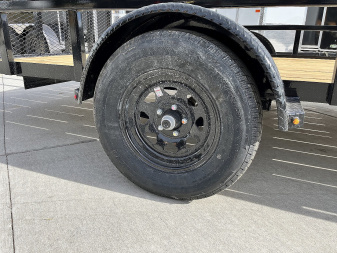 New NEW 2025 H&H 82"x14' Flatbed RailSide Utility with Stand Up gate