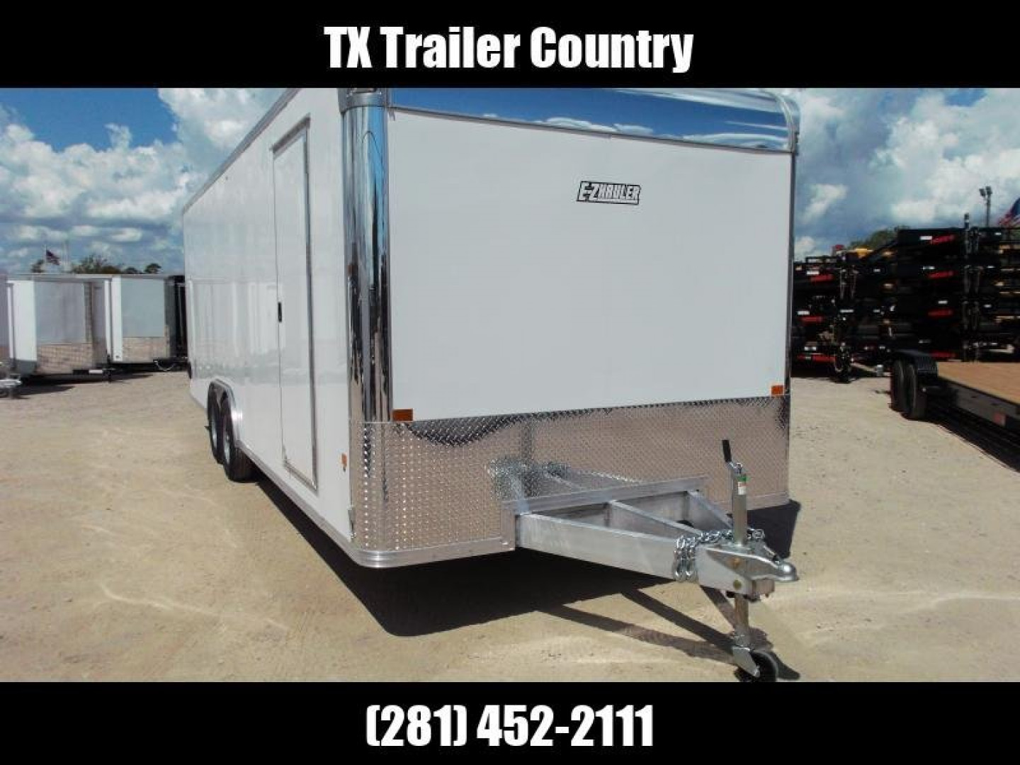 New SPECIAL - 2024 Alcom EZ Hauler 8.5x24 Enclosed Car Hauler / Cargo Trailer / Enclosed Trailer / ALL Aluminum Frame and Body / 5200# Axles / 6'10" Interior / .030 White Fully Screwless Exterior