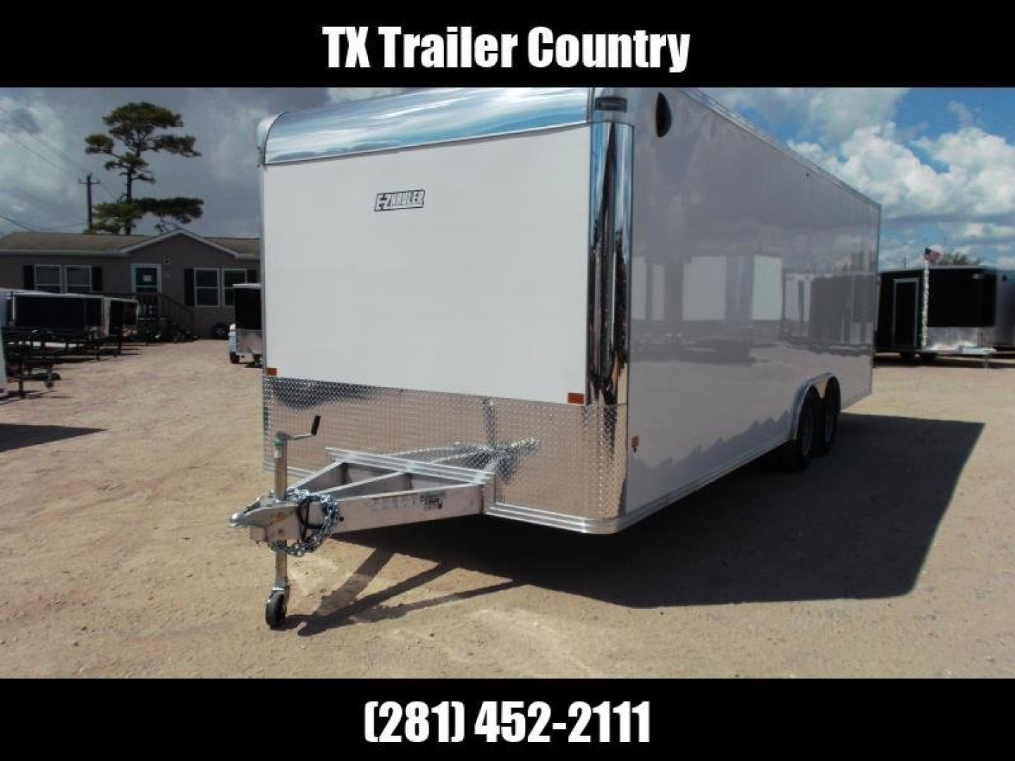 New SPECIAL - 2024 Alcom EZ Hauler 8.5x24 Enclosed Car Hauler / Cargo Trailer / Enclosed Trailer / ALL Aluminum Frame and Body / 5200# Axles / 6'10" Interior / .030 White Fully Screwless Exterior
