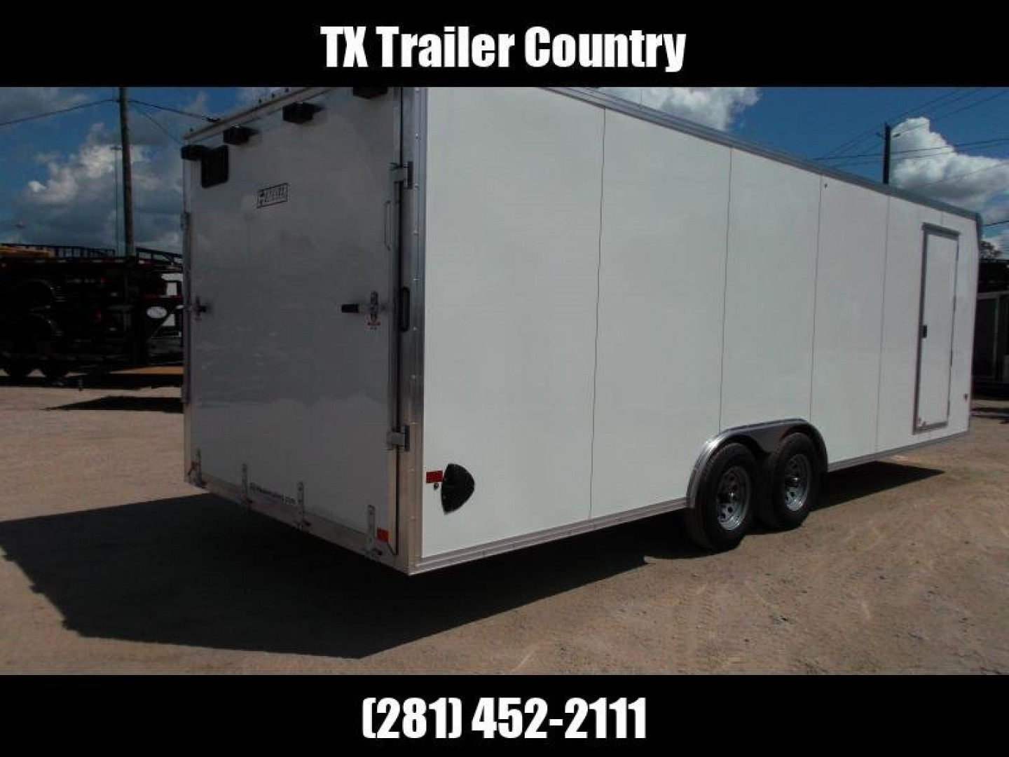New SPECIAL - 2024 Alcom EZ Hauler 8.5x24 Enclosed Car Hauler / Cargo Trailer / Enclosed Trailer / ALL Aluminum Frame and Body / 5200# Axles / 6'10" Interior / .030 White Fully Screwless Exterior