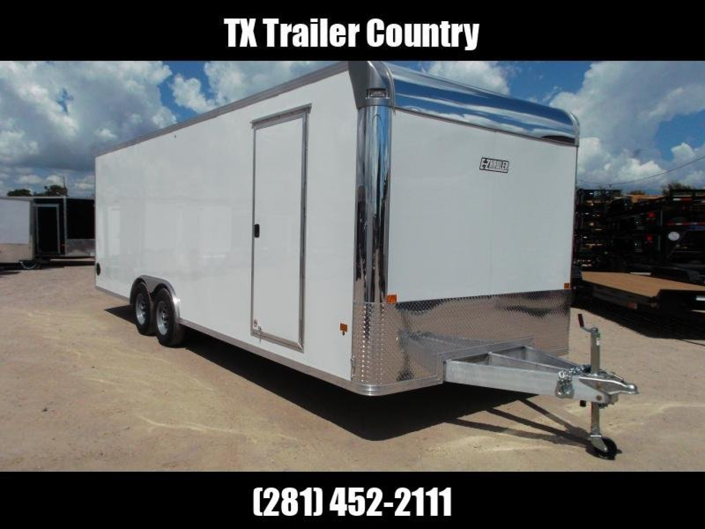 New SPECIAL - 2024 Alcom EZ Hauler 8.5x24 Enclosed Car Hauler / Cargo Trailer / Enclosed Trailer / ALL Aluminum Frame and Body / 5200# Axles / 6'10" Interior / .030 White Fully Screwless Exterior