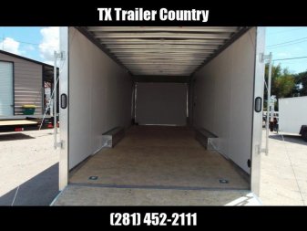 New SPECIAL - 2024 Alcom EZ Hauler 8.5x24 Enclosed Car Hauler / Cargo Trailer / Enclosed Trailer / ALL Aluminum Frame and Body / 5200# Axles / 6'10" Interior / .030 White Fully Screwless Exterior