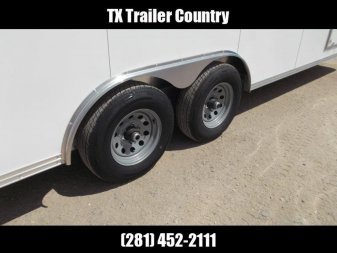 New SPECIAL - 2024 Alcom EZ Hauler 8.5x24 Enclosed Car Hauler / Cargo Trailer / Enclosed Trailer / ALL Aluminum Frame and Body / 5200# Axles / 6'10" Interior / .030 White Fully Screwless Exterior