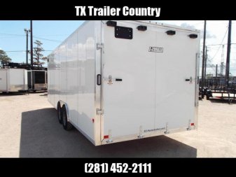 New SPECIAL - 2024 Alcom EZ Hauler 8.5x24 Enclosed Car Hauler / Cargo Trailer / Enclosed Trailer / ALL Aluminum Frame and Body / 5200# Axles / 6'10" Interior / .030 White Fully Screwless Exterior