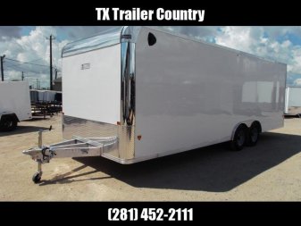 New SPECIAL - 2024 Alcom EZ Hauler 8.5x24 Enclosed Car Hauler / Cargo Trailer / Enclosed Trailer / ALL Aluminum Frame and Body / 5200# Axles / 6'10" Interior / .030 White Fully Screwless Exterior