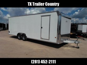 New SPECIAL - 2024 Alcom EZ Hauler 8.5x24 Enclosed Car Hauler / Cargo Trailer / Enclosed Trailer / ALL Aluminum Frame and Body / 5200# Axles / 6'10" Interior / .030 White Fully Screwless Exterior