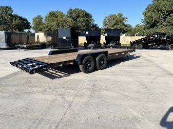 New 2026 Southland 22’ Flatbed 2-7000lb axles =14K Dovetail Trailer Slide In Ramps