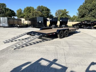 New 2026 Southland 22’ Flatbed 2-7000lb axles =14K Dovetail Trailer Slide In Ramps