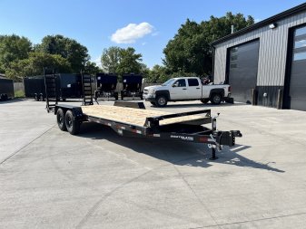 New 2025 Southland 22’ Flatbed 2-7000lb axles =14K Dovetail Trailer Fold Up Ramps