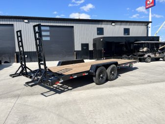 New 2025 Southland 22’ Flatbed 2-7000lb axles =14K Dovetail Trailer Fold Up Ramps