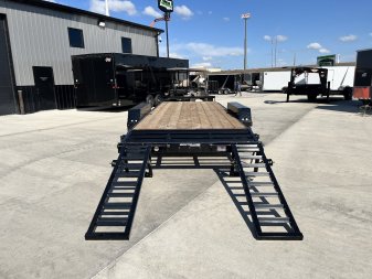 New 2025 Southland 22’ Flatbed 2-7000lb axles =14K Dovetail Trailer Fold Up Ramps