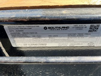 New 2025 Southland 22’ Flatbed 2-7000lb axles =14K Dovetail Trailer Fold Up Ramps