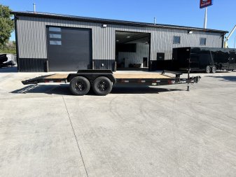 New 2025 Southland 20’ Flatbed 2-7000lb axles = 14K Dovetail Trailer Aluminum Slide In Ramps
