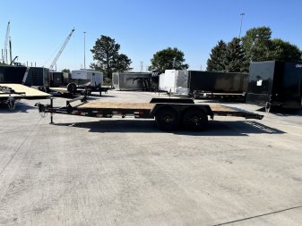 New 2025 Southland 20’ Flatbed 2-7000lb axles = 14K Dovetail Trailer Aluminum Slide In Ramps