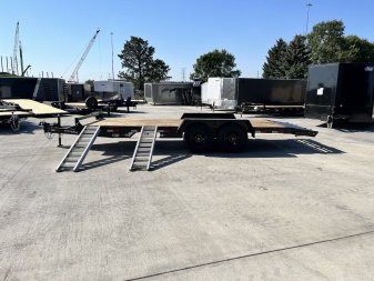 New 2025 Southland 20’ Flatbed 2-7000lb axles = 14K Dovetail Trailer Aluminum Slide In Ramps