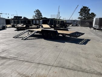 New 2025 Southland 20’ Flatbed 2-7000lb axles = 14K Dovetail Trailer Aluminum Slide In Ramps