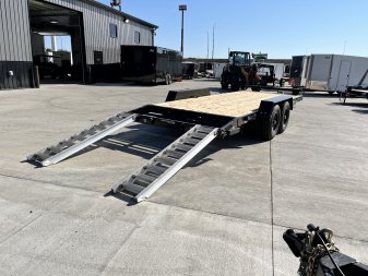 New 2025 Southland 20’ Flatbed 2-7000lb axles = 14K Dovetail Trailer Aluminum Slide In Ramps