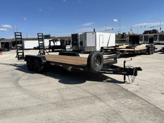 New 2025 Southland 20’ Flatbed 2-7000lb axles =14K Dovetail Trailer Fold Up Ramps