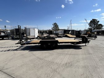 New 2025 Southland 20’ Flatbed 2-7000lb axles =14K Dovetail Trailer Fold Up Ramps