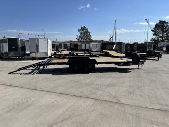 New 2025 Southland 20’ Flatbed 2-7000lb axles =14K Dovetail Trailer Fold Up Ramps