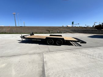 New 2025 Southland 20’=18’flat + 2’ dovetail Flatbed 2-3500lb axles = 7K Trailer with side Slide In Ramps