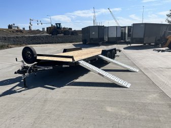 New 2025 Southland 20’=18’flat + 2’ dovetail Flatbed 2-3500lb axles = 7K Trailer with side Slide In Ramps