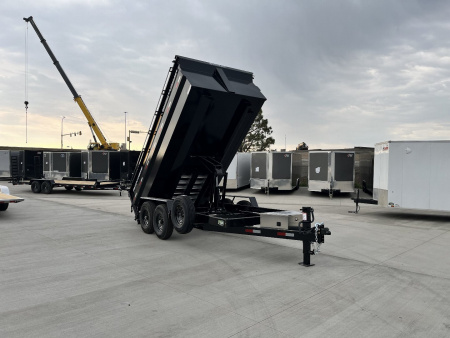 New RARE HUGE DISCOUNT NEW 2026 Southland 14ft Low Profile HIGH SIDE Dump Trailer 2-7000 lb axles = 14K with Ramps and TARP