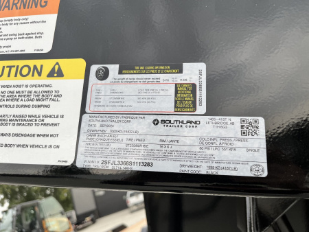 New RARE HUGE DISCOUNT NEW 2026 Southland 14ft Low Profile HIGH SIDE Dump Trailer 2-7000 lb axles = 14K with Ramps and TARP