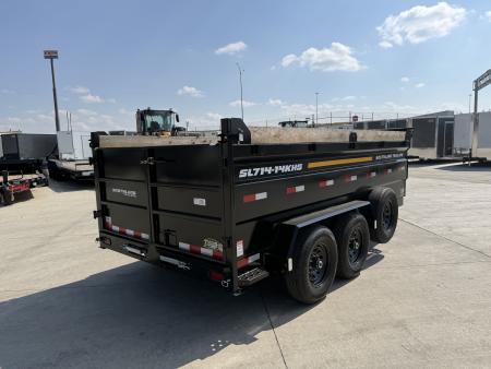 New NEW 2026 Southland 14ft Low Profile HIGH SIDE Dump Trailer 2-7000 lb axles = 14K with Ramps and TARP