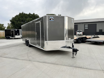 New 2026 Bighorn R&M 8.5x24 + 2’V Nose Rear Ramp Enclosed Cargo Trailer Car Hauler