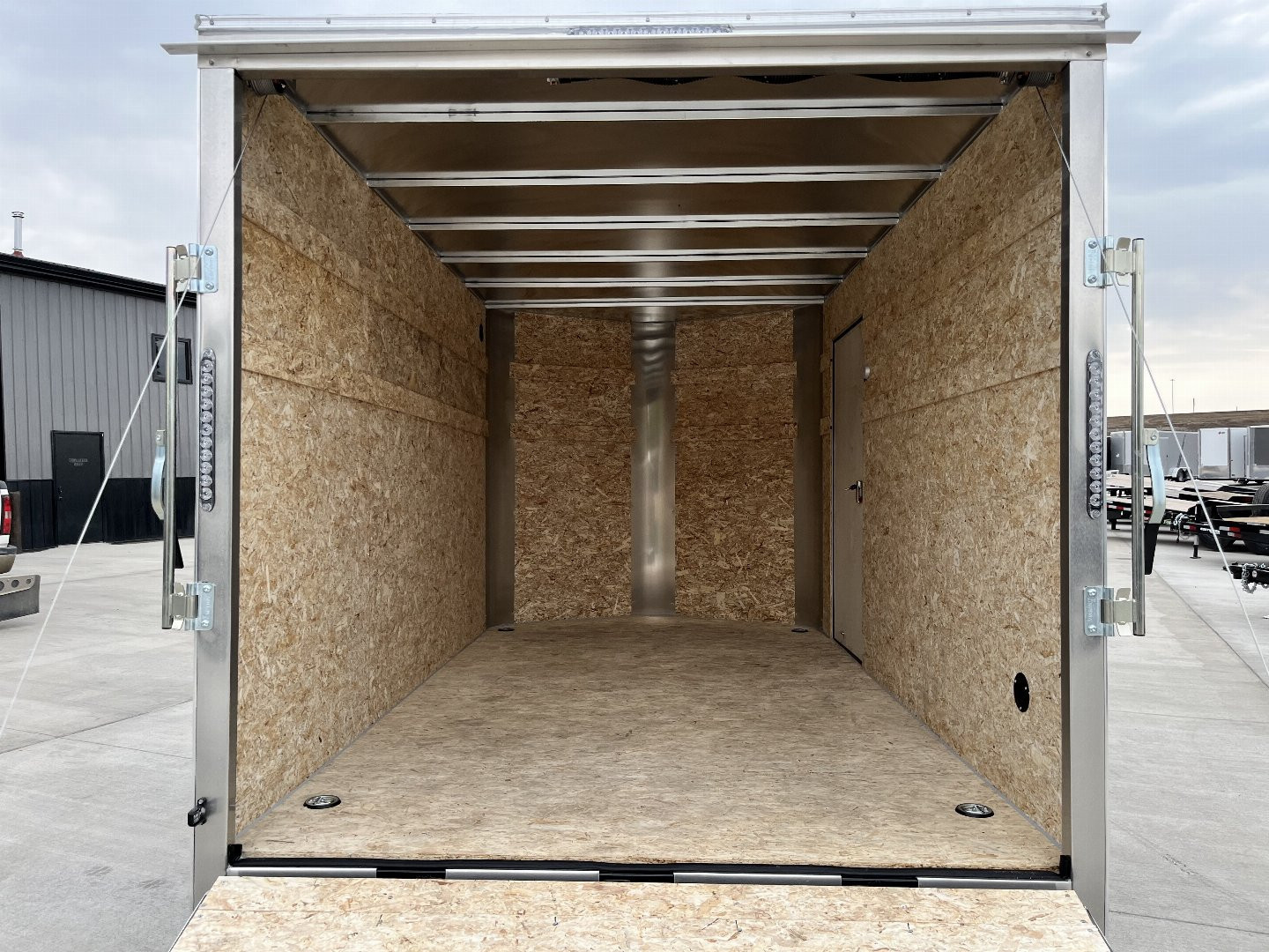 New 2025  Bighorn R&M 7x12+2’V Rear Ramp Enclosed Cargo Trailer TTrailersND.com