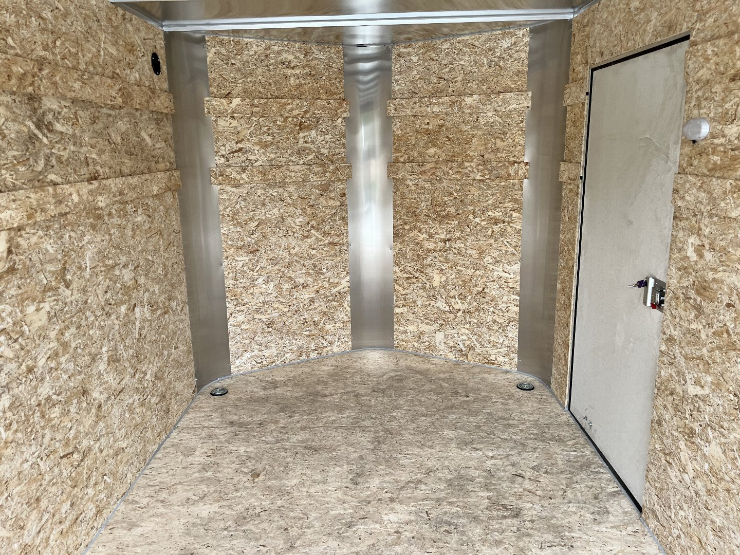 New 2025  Bighorn R&M 7x12+2’V Rear Ramp Enclosed Cargo Trailer TTrailersND.com