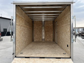 New 2025  Bighorn R&M 7x12+2’V Rear Ramp Enclosed Cargo Trailer TTrailersND.com