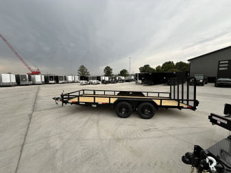 New NEW 2025 H&H 82"x18' Flatbed 2-3500lb axles = 7K Railside Utility