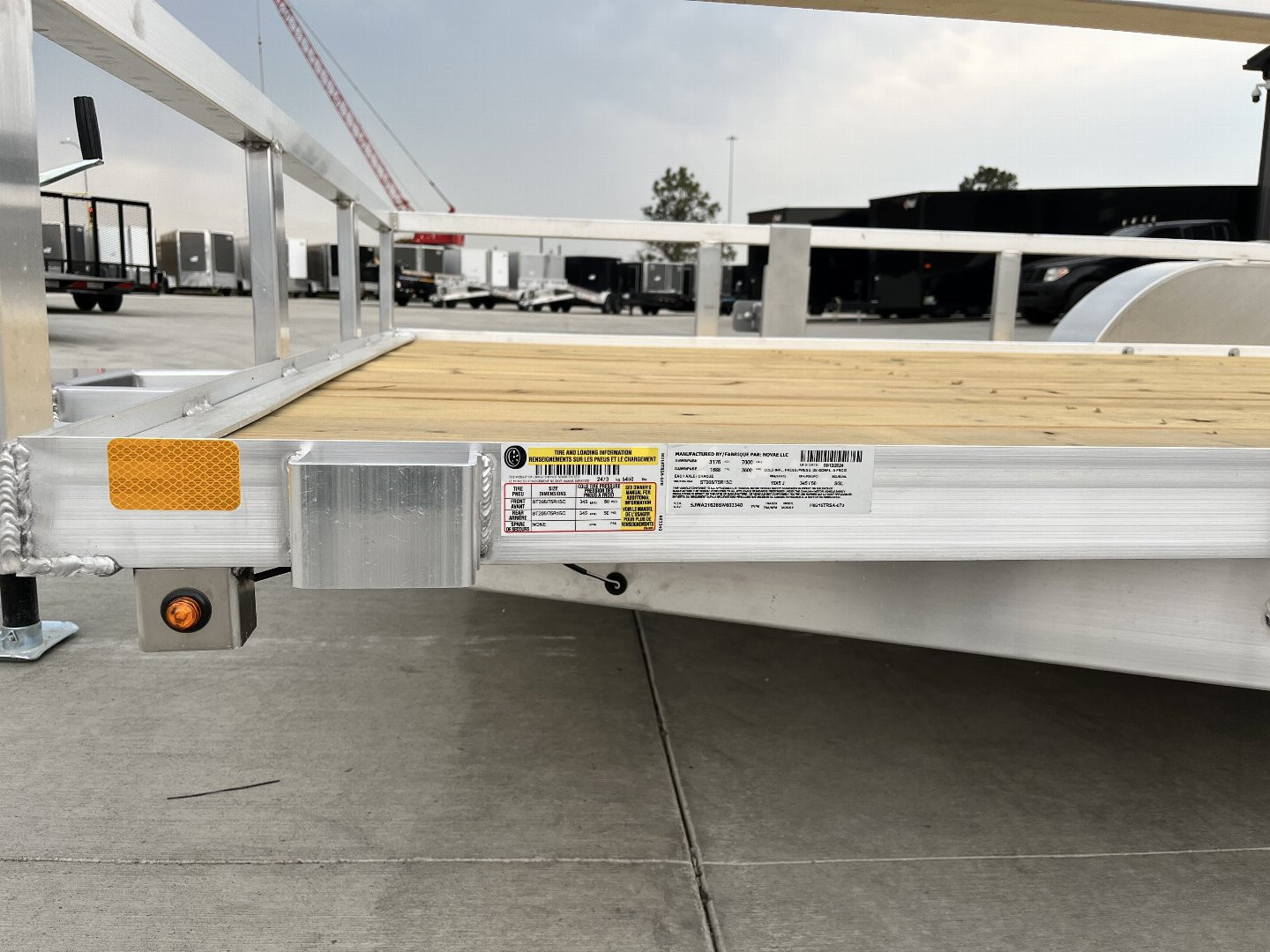 New NEW 2026 H&H 82"x16' Aluminum 2-3500lb axles = 7K Railside Utility bi-fold ramp, Aluminum Wheels