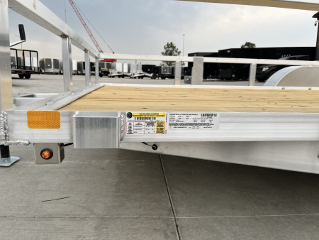 New NEW 2026 H&H 82"x16' Aluminum 2-3500lb axles = 7K Railside Utility bi-fold ramp, Aluminum Wheels