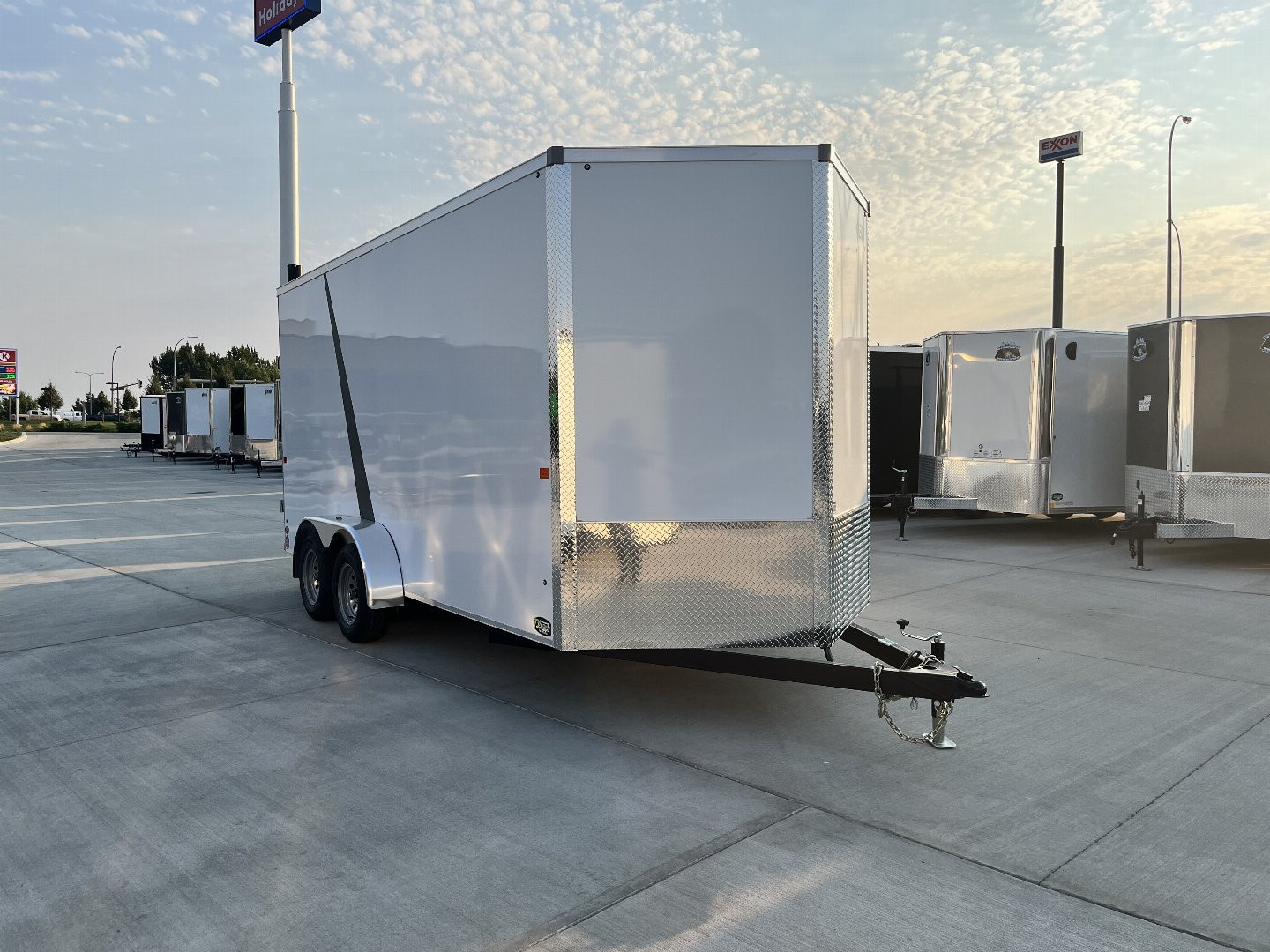 New 2026 Aero 7x16+2V 87” TALL, WHITE Interior, QUALITY, rear 83.5” Door Opening Enclosed Cargo Trailer