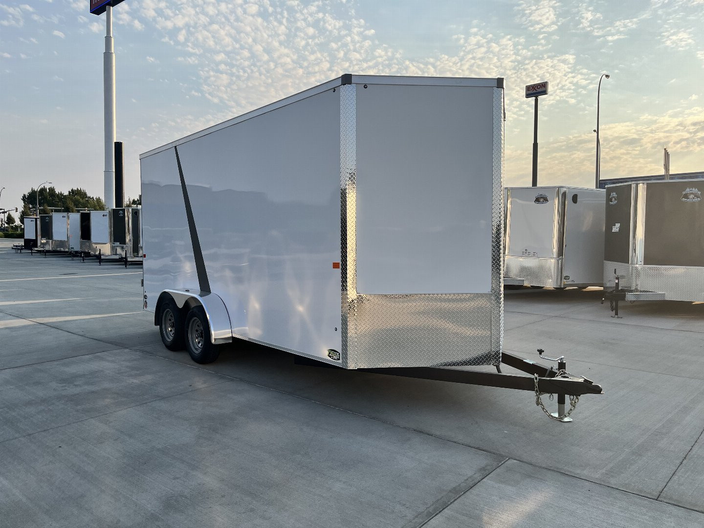 New 2026 Aero 7x16+2V 87” TALL, WHITE Interior, QUALITY, rear 83.5” Door Opening Enclosed Cargo Trailer