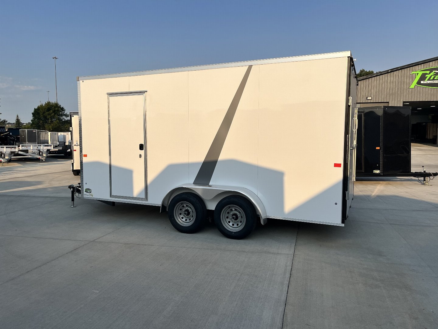 New 2026 Aero 7x16+2V 87” TALL, WHITE Interior, QUALITY, rear 83.5” Door Opening Enclosed Cargo Trailer