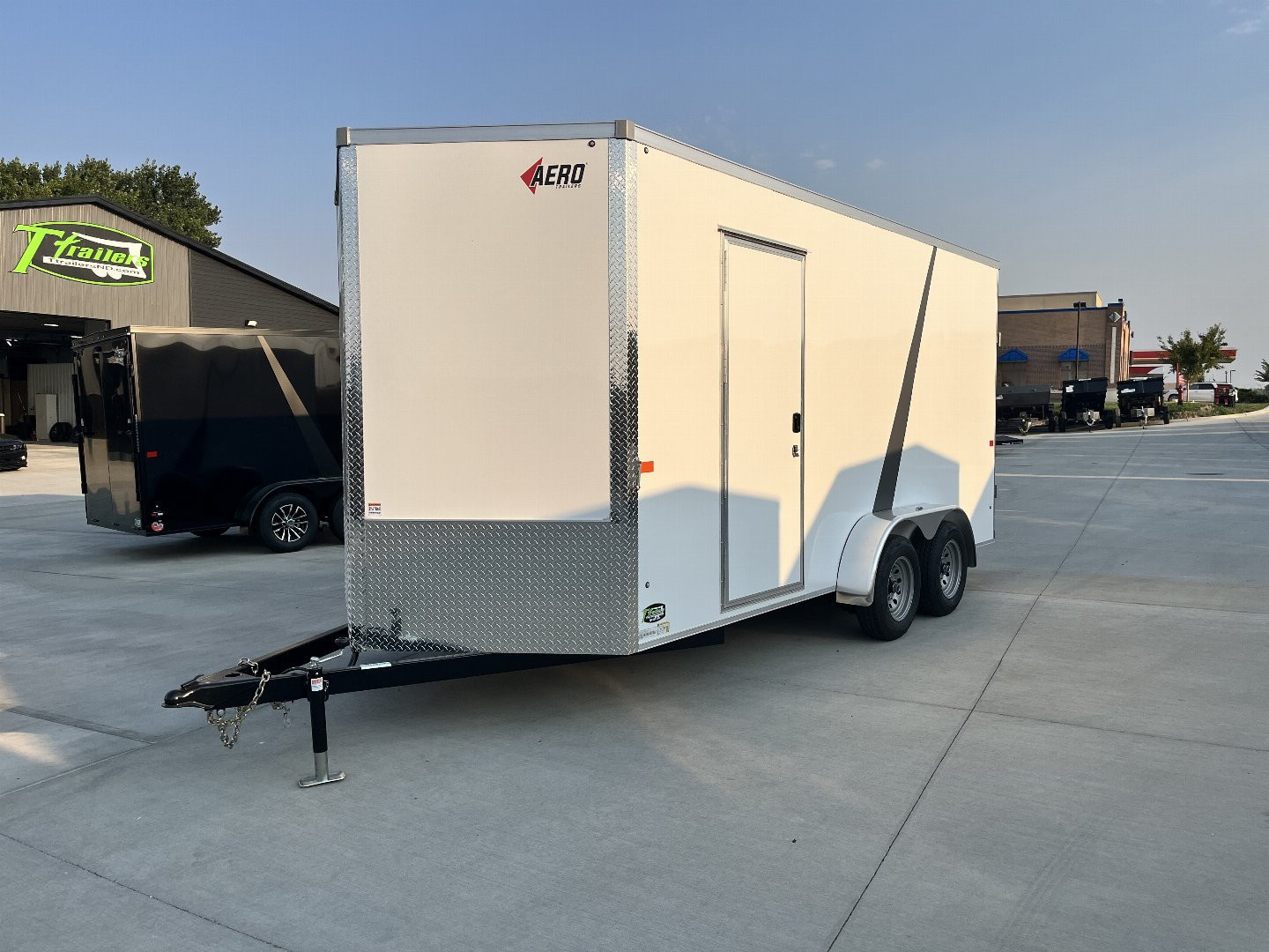 New 2026 Aero 7x16+2V 87” TALL, WHITE Interior, QUALITY, rear 83.5” Door Opening Enclosed Cargo Trailer