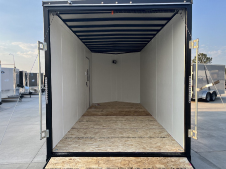 New 2026 Aero 7x16+2V 87” TALL, WHITE Interior, QUALITY, rear 83.5” Door Opening Enclosed Cargo Trailer