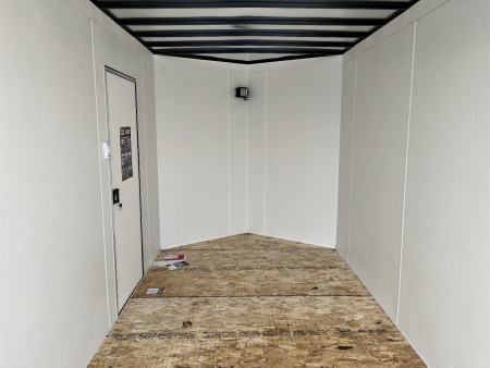 New 2026 Aero 7x16+2V 87” TALL, WHITE Interior, QUALITY, rear 83.5” Door Opening Enclosed Cargo Trailer