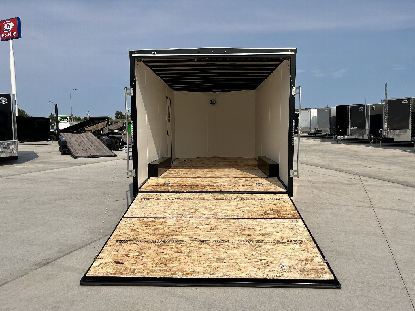 New 2026 AERO 8.5x16 +2’V 7’ TALL, WHITE Interior, 10K QUALITY Enclosed Rear Ramp Car Hauler Cargo Trailer