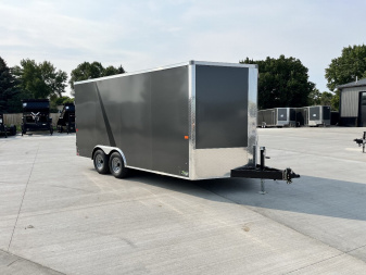 New 2026 AERO 8.5x16 +2’V 7’ TALL, WHITE Interior, 10K QUALITY Enclosed Rear Ramp Car Hauler Cargo Trailer