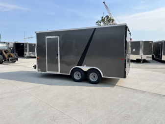 New 2026 AERO 8.5x16 +2’V 7’ TALL, WHITE Interior, 10K QUALITY Enclosed Rear Ramp Car Hauler Cargo Trailer