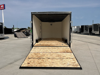 New 2026 AERO 8.5x16 +2’V 7’ TALL, WHITE Interior, 10K QUALITY Enclosed Rear Ramp Car Hauler Cargo Trailer