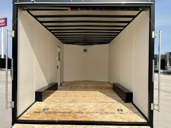 New 2026 AERO 8.5x16 +2’V 7’ TALL, WHITE Interior, 10K QUALITY Enclosed Rear Ramp Car Hauler Cargo Trailer