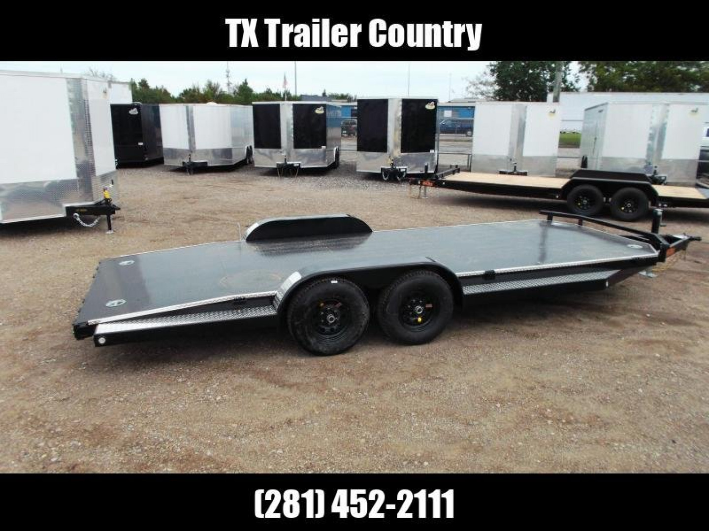 New 2023 MAXXD 83X20 10K N6X Steel Deck Car Hauler / Racing Trailer / 5200# Axles / Powder Coated / All Tubing Frame / LEDs / Steel Deck